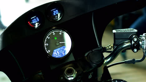 Bike-starting-ignition.-Modern-motorcycle-digital-dashboard