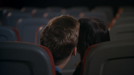 Young-guy-and-girl-indulge-in-passion-in-cinema-after-film.-Kissing-couple