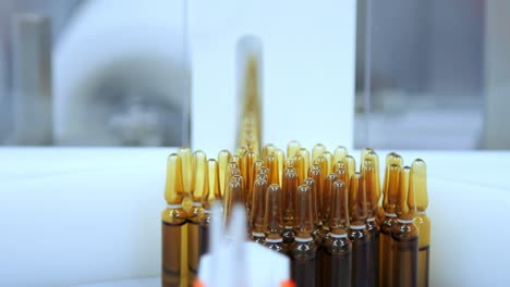 Medicine-packaging-line.-Medicine-bottles-at-automated-production-line