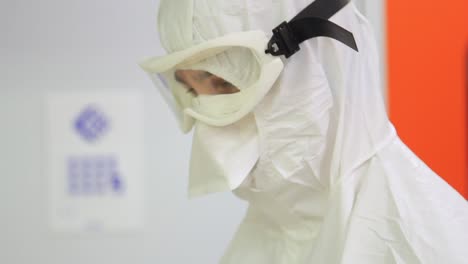 Portrait-of-pharmacy-factory-worker.-Chemist-face-in-protective-uniform-working