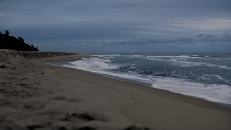 Beach-storming-sea-waves-in-dark-ocean-landscape-background.-Nature-concept.